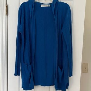 Sparrow Deep Blue Open-Front Cardigan